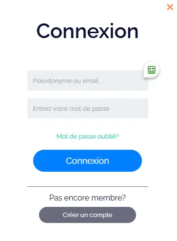 Connexion des membres du TWIN VEGAS CASINO