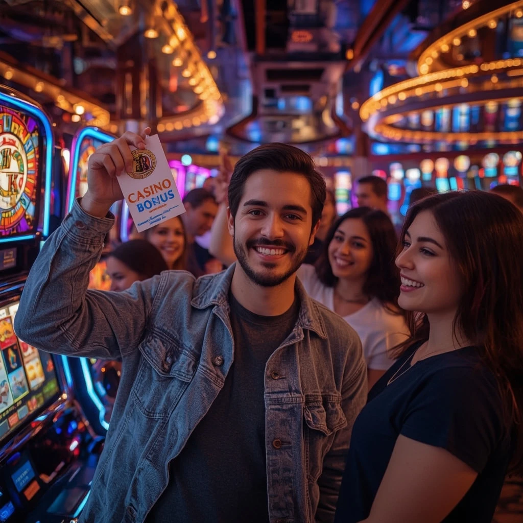 personne tenant un bonus Twin Vegas Casino