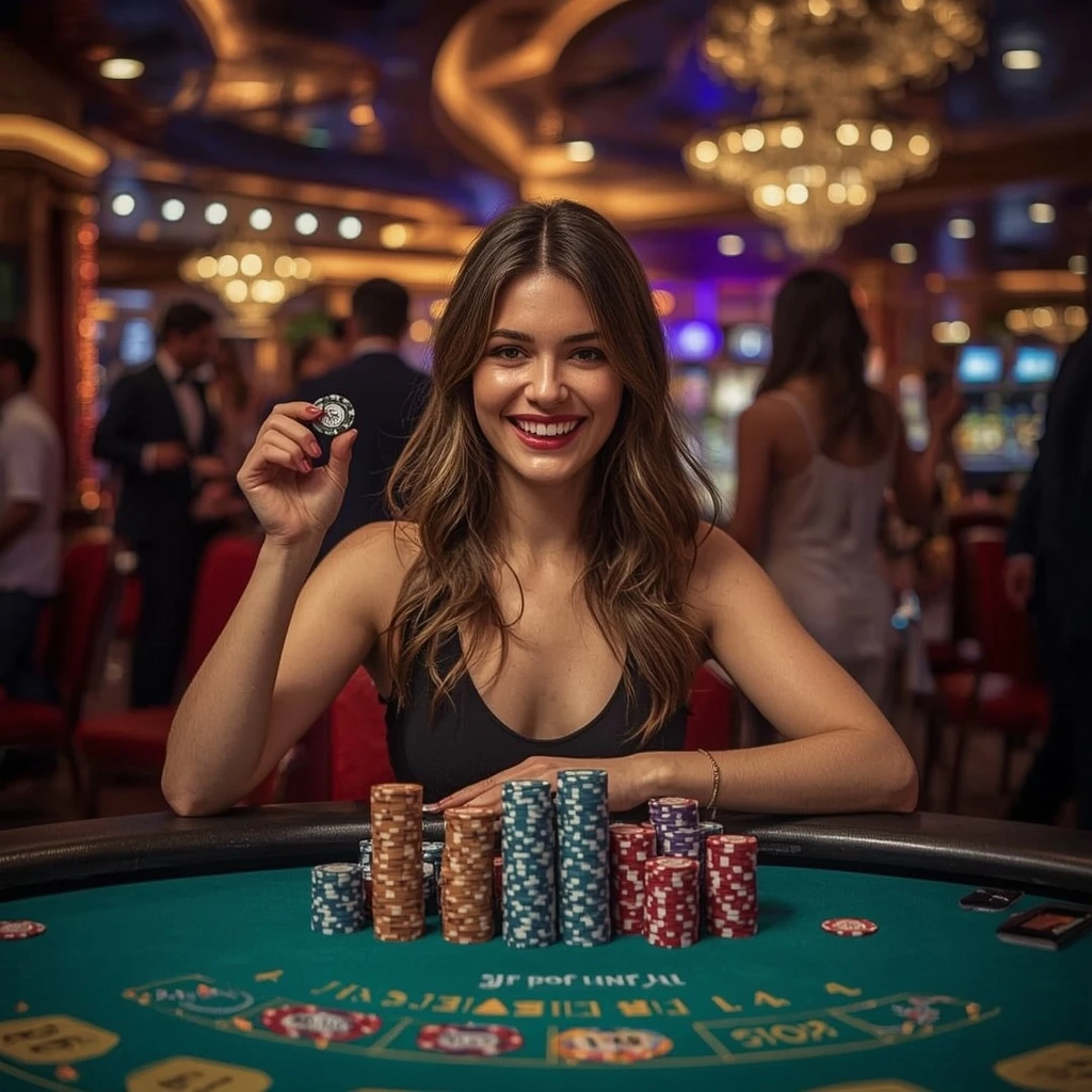 bonus dans les mains d’un homme au casino Twin Vegas Casino