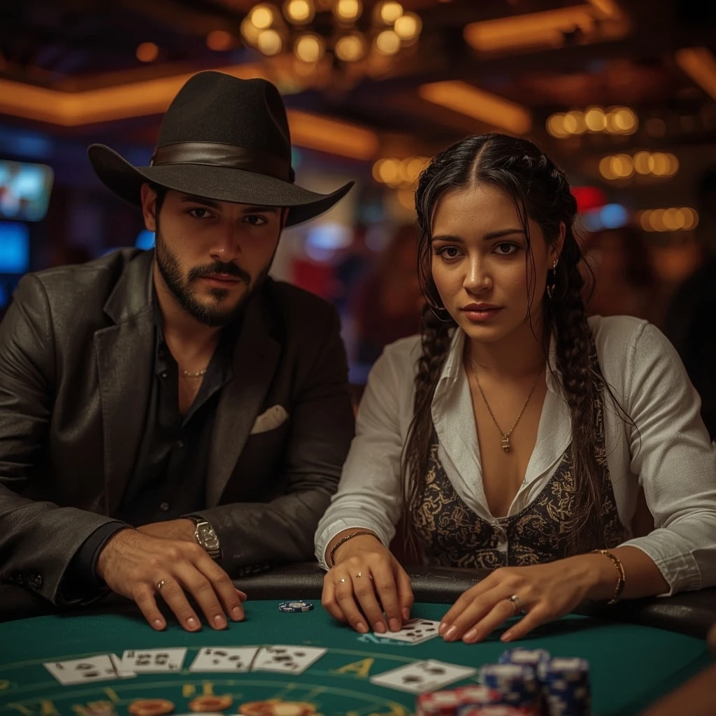 photo de deux joueurs de poker au Twin Vegas Casino